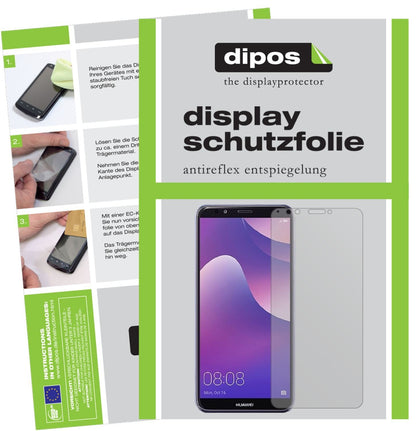 2x Schutzfolie matt für Huawei Y7 (2018) Display-S (1)