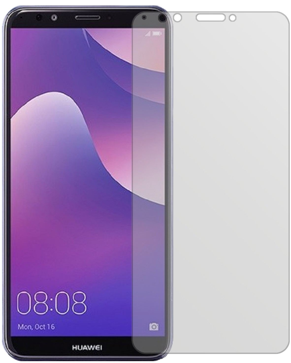 2x Schutzfolie matt für Huawei Y7 (2018) Display-S (2)