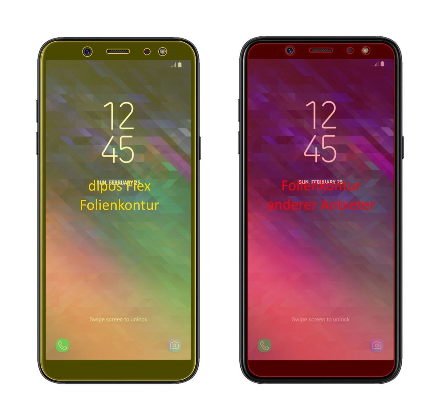3x 3D Full Cover Schutzfolie für Samsung Galaxy A6 (2)