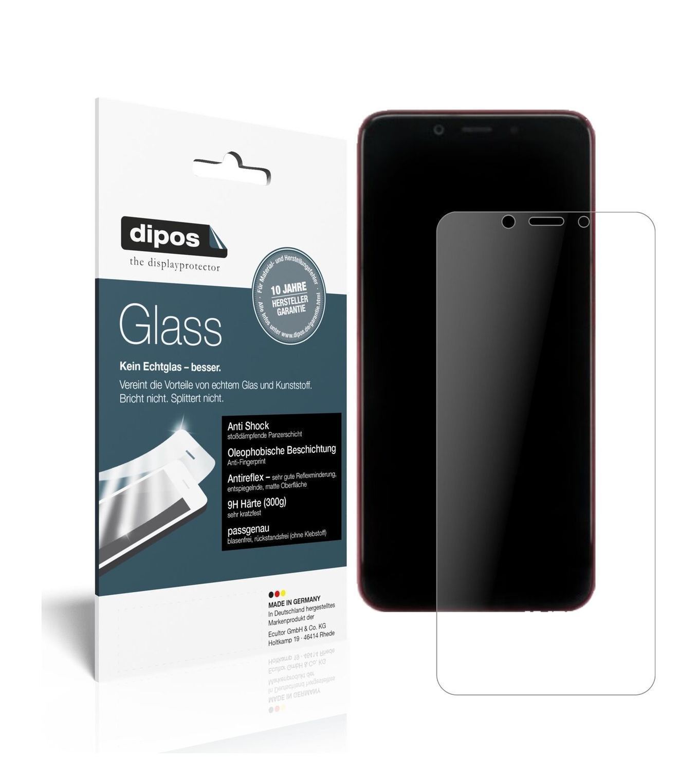 1x 9H Schutzfolie matt für Xiaomi Mi 6X Panzerfoli (2)