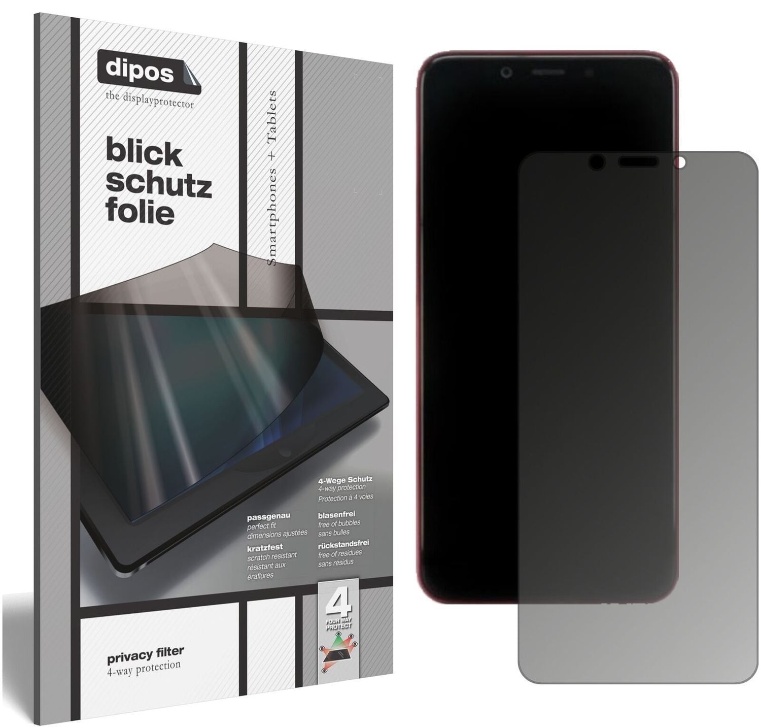 Blickschutzfolie für Xiaomi Mi 6X matt Schutzfolie (2)