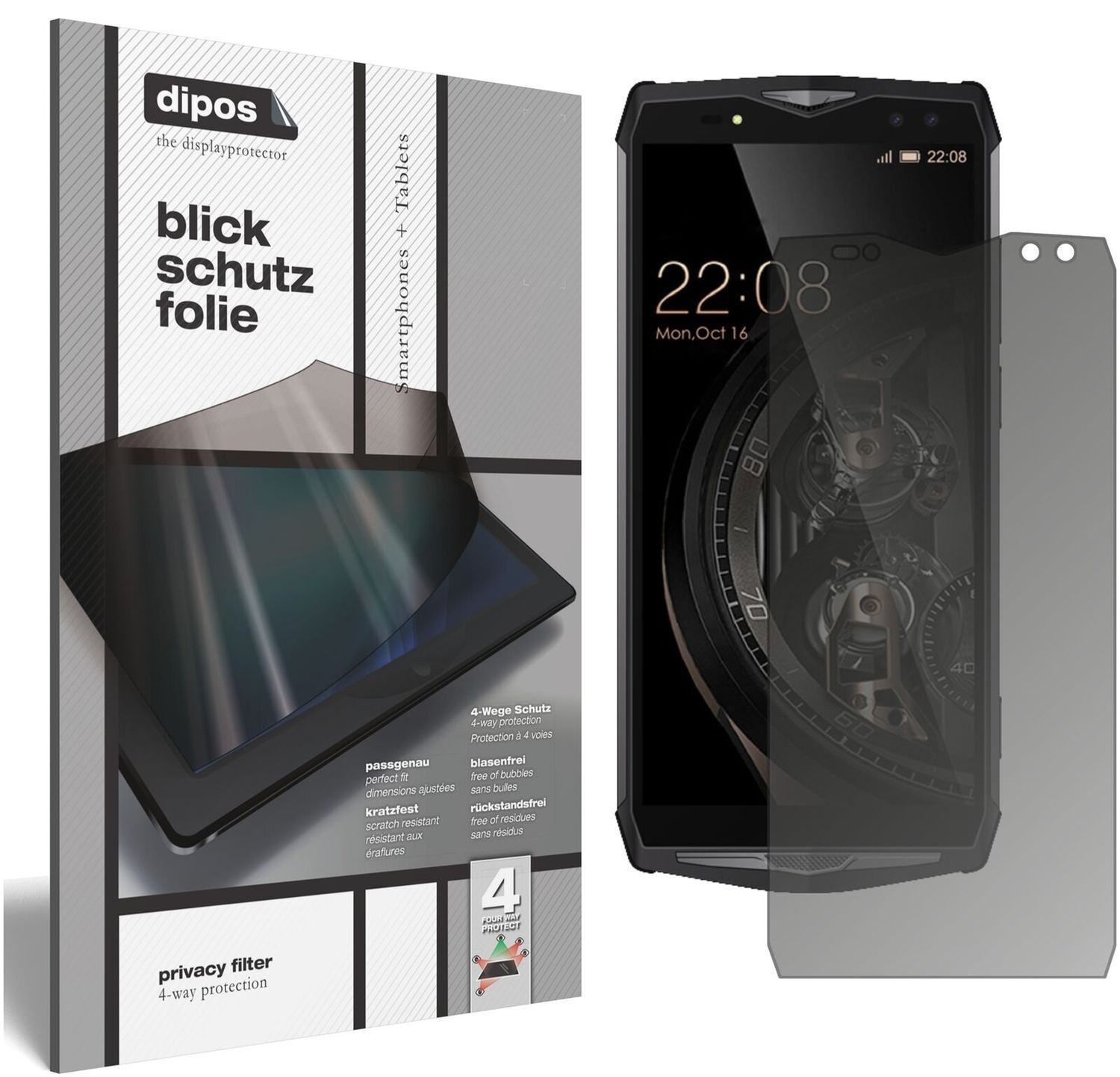 Blickschutzfolie für Ulefone Power 5 matt Schutzfo (2)