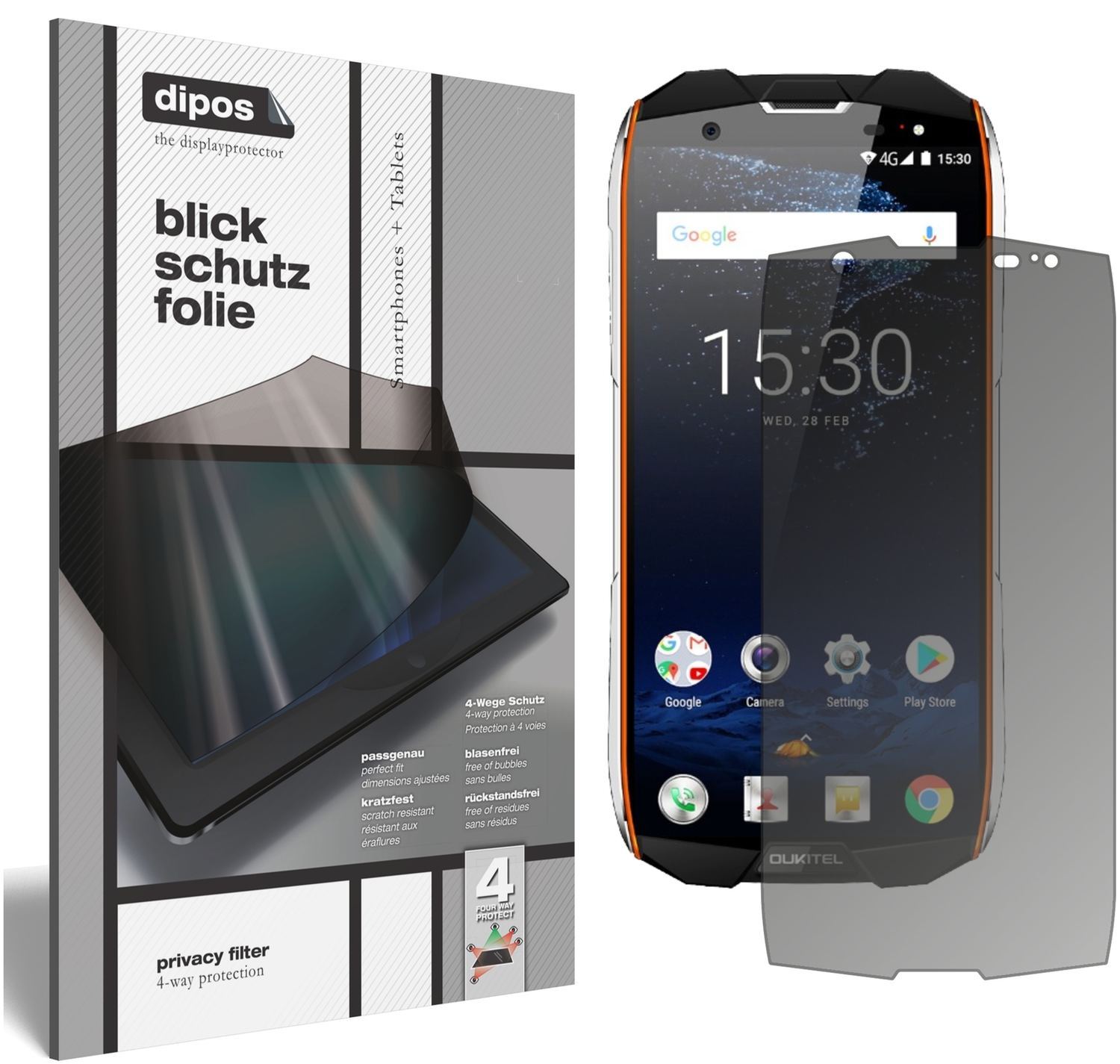 Blickschutzfolie für Oukitel WP5000 matt Schutzfol (1)