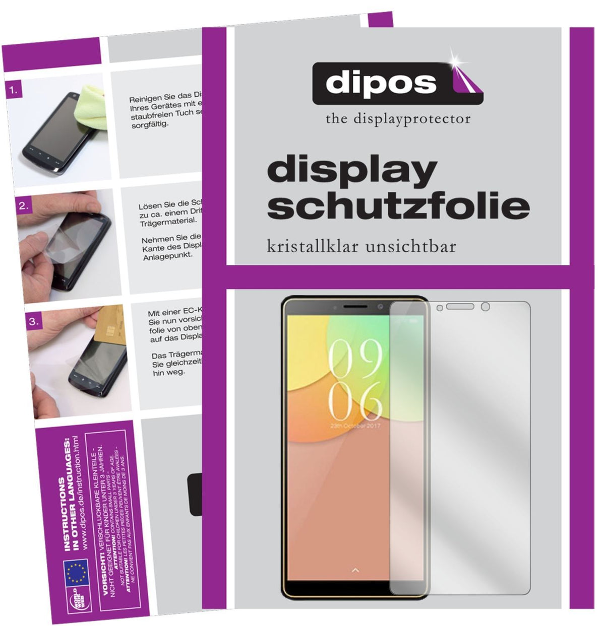 2x Schutzfolie klar für Elephone A2 Display-Schutz (1)