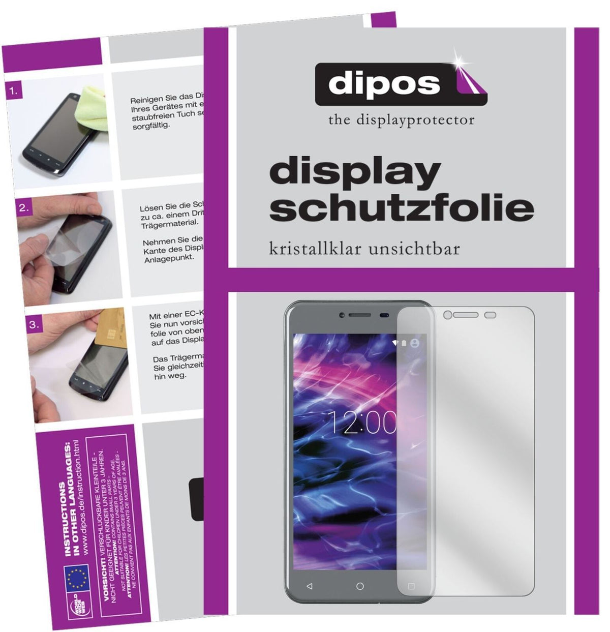 5x Schutzfolie klar für Medion Life E5008 Display- (2)