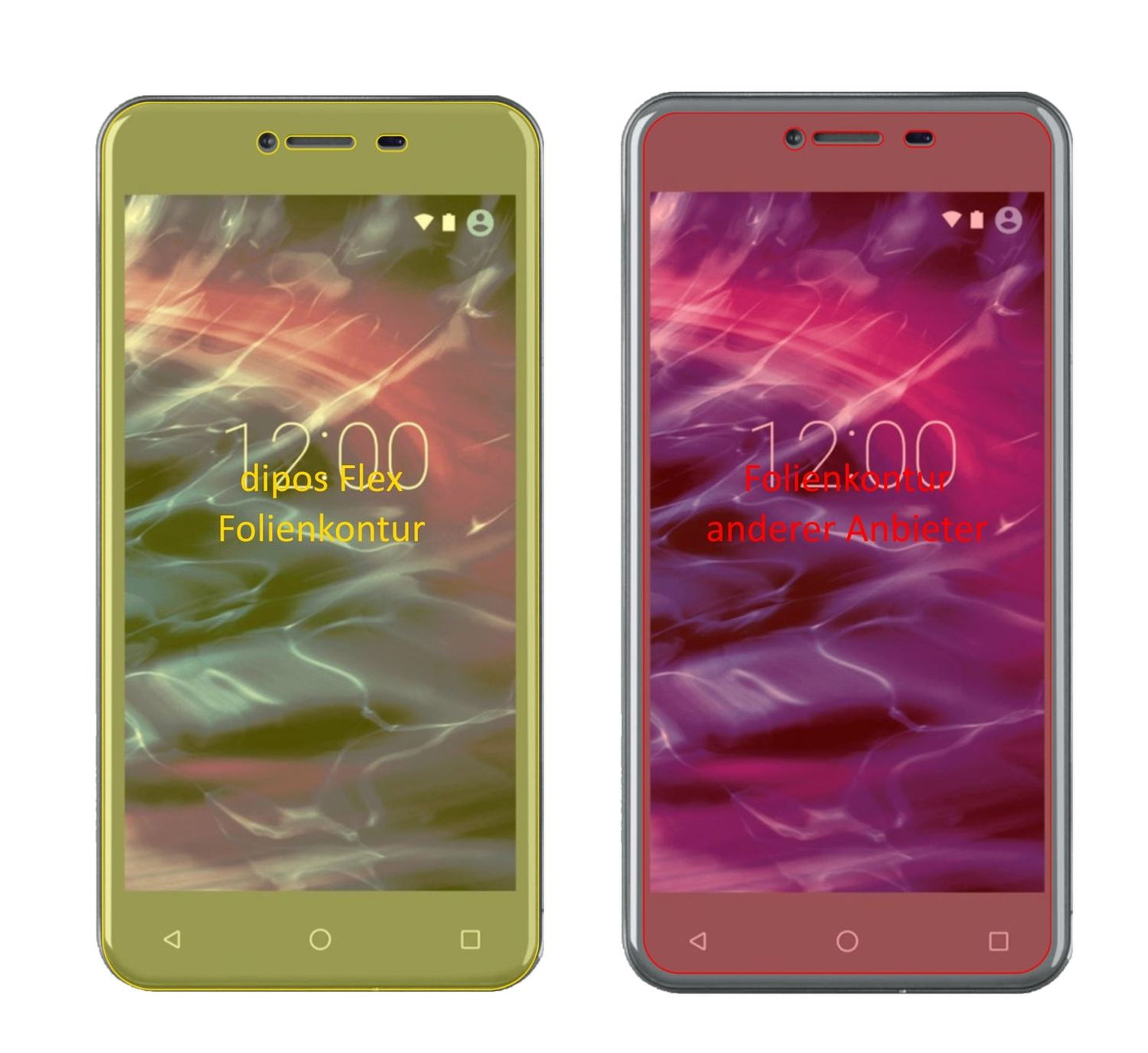3x 3D Full Cover Schutzfolie für Medion Life E5008 (2)