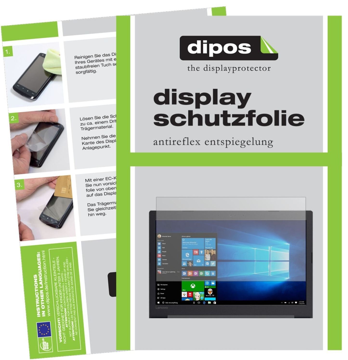 1x Schutzfolie matt für Lenovo Ideapad 320 (15.6 Z (2)