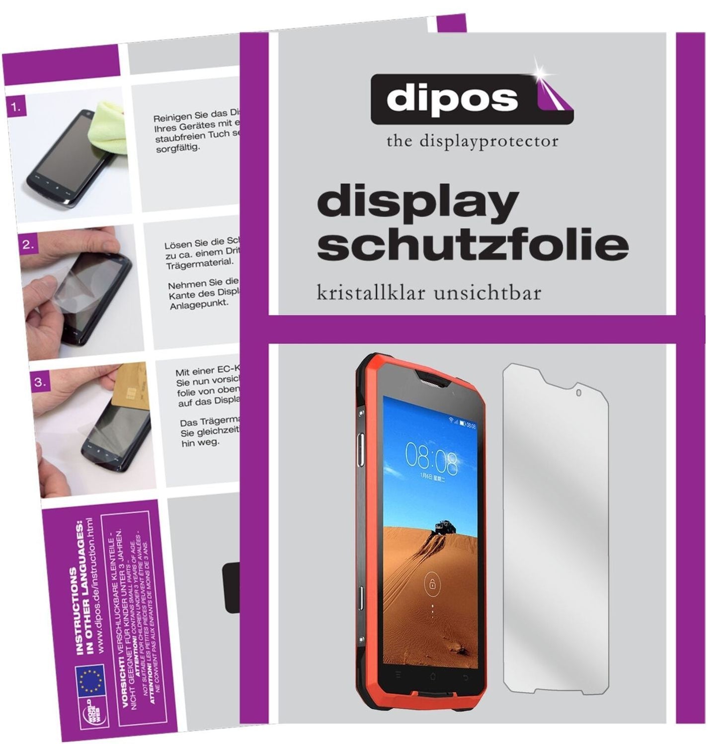5x Schutzfolie klar für Rugum V1 Display-Schutzfol (2)