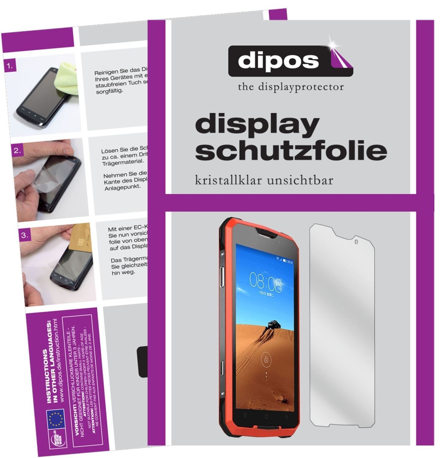 5x Schutzfolie klar für Rugum V1 Display-Schutzfol (2)