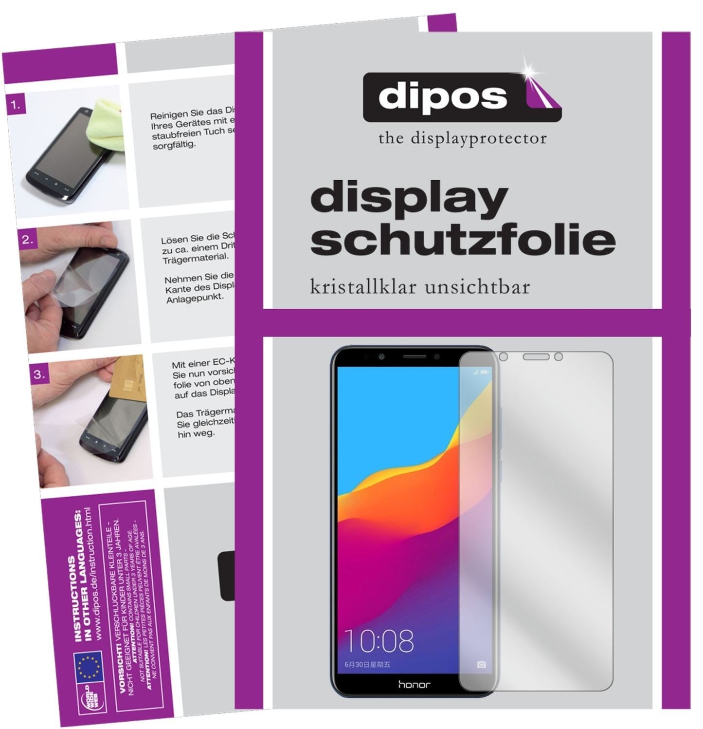 6x Schutzfolie klar für Huawei Honor 7C Display-Sc (1)