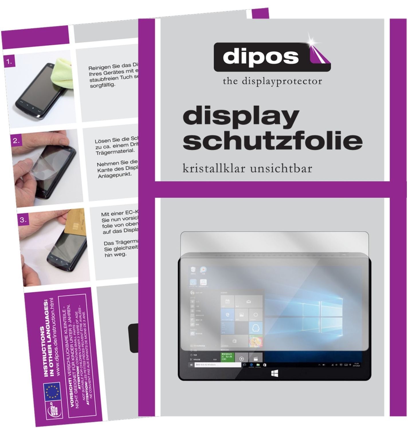2x Schutzfolie klar für Pipo X9S Mini Display-Schu (1)
