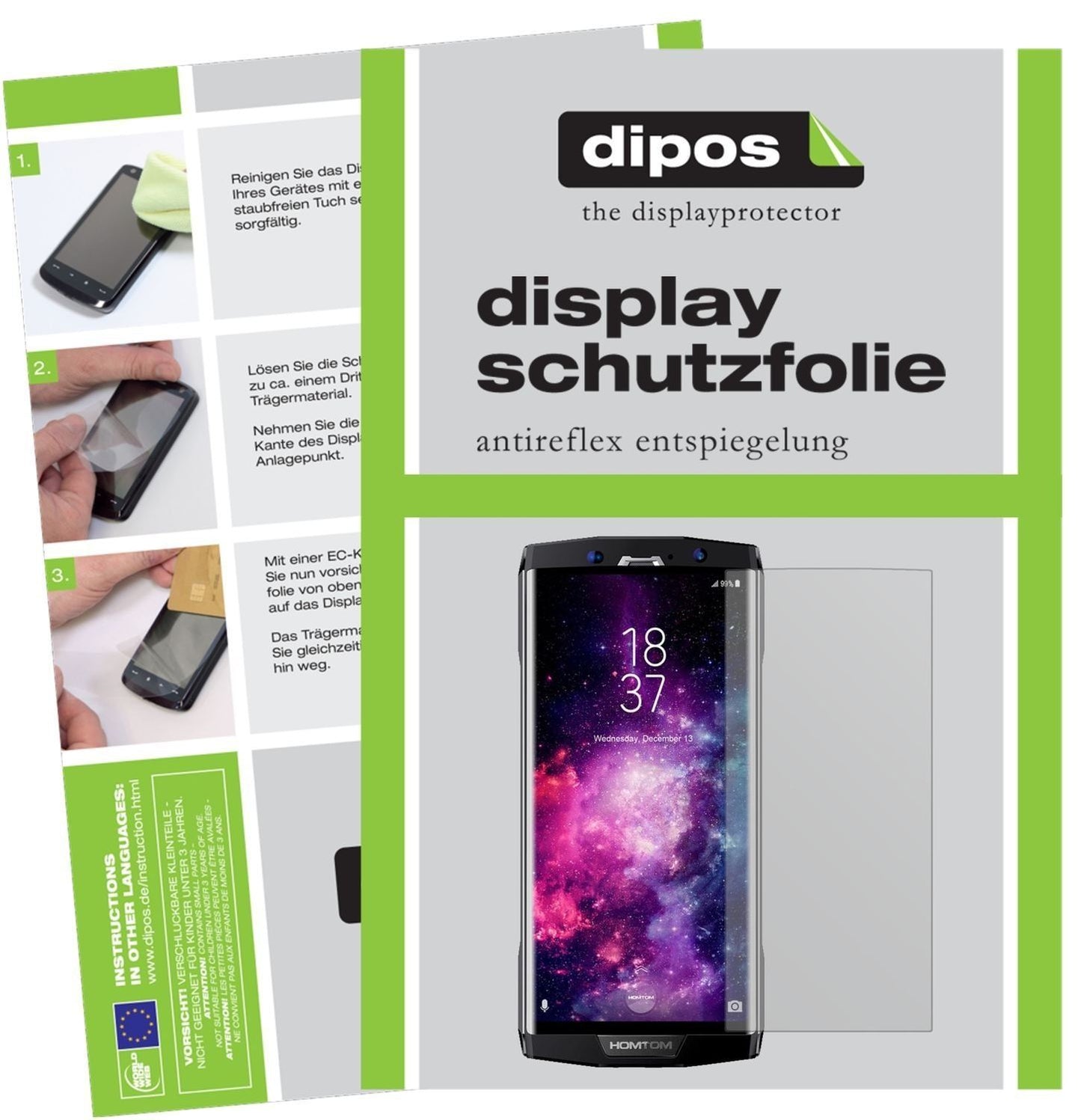 6x Schutzfolie matt für Homtom HT70 Display-Schutz (1)