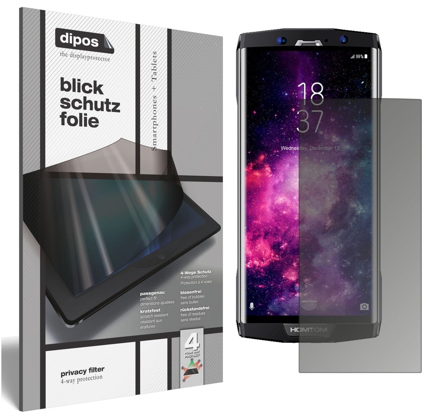 Blickschutzfolie für Homtom HT70 matt Schutzfolie  (1)