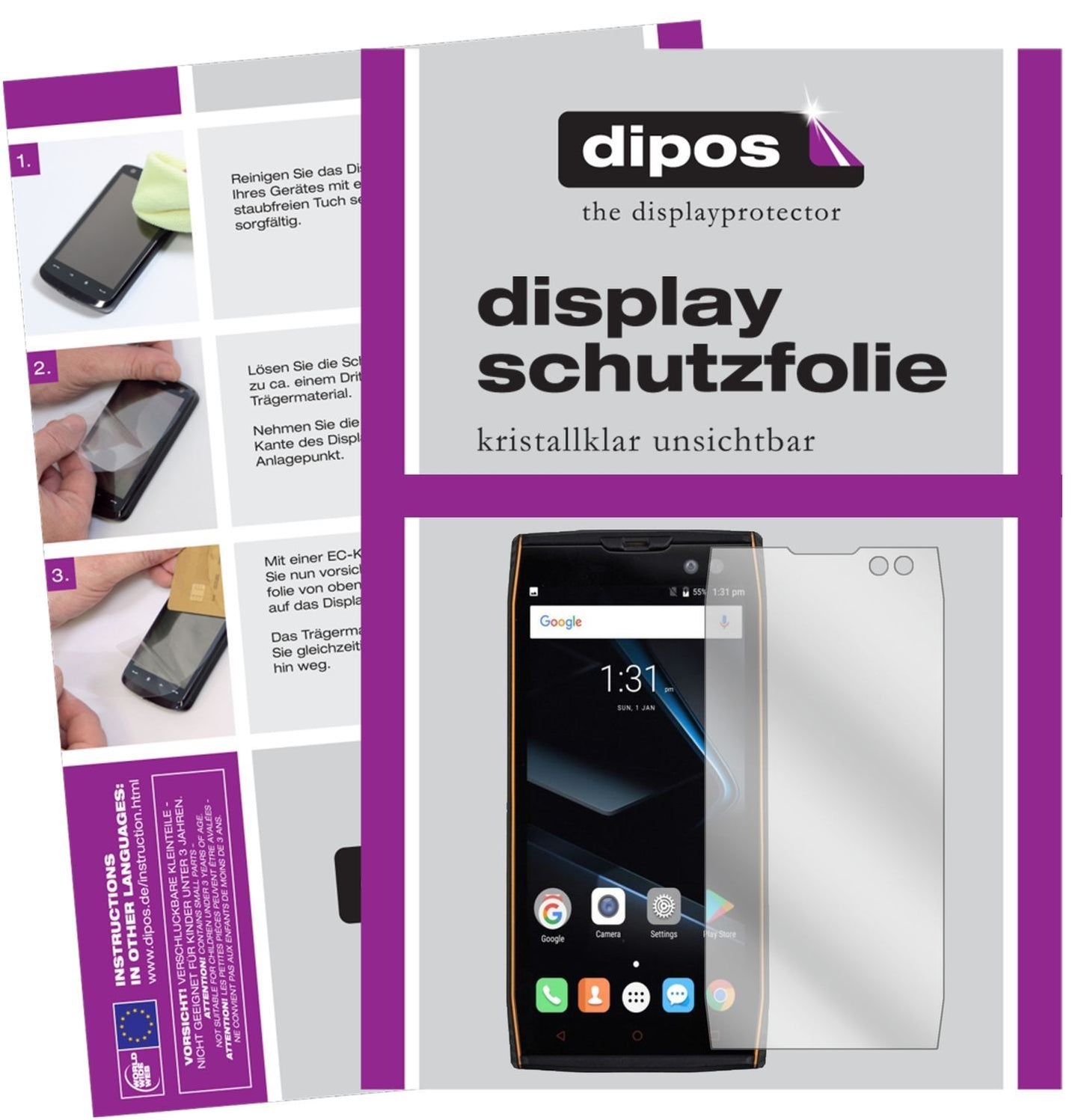 6x Schutzfolie klar für Doogee S50 Display-Schutzf (1)