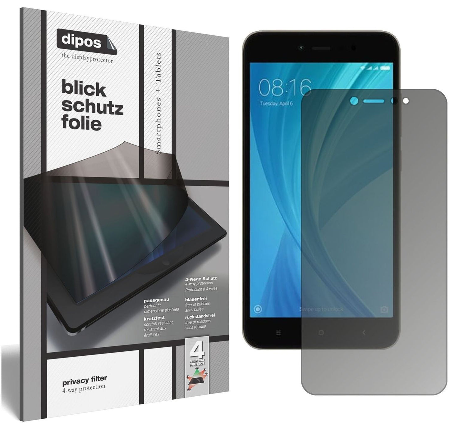 Blickschutzfolie für Xiaomi Note 5A Prime matt Sch (2)