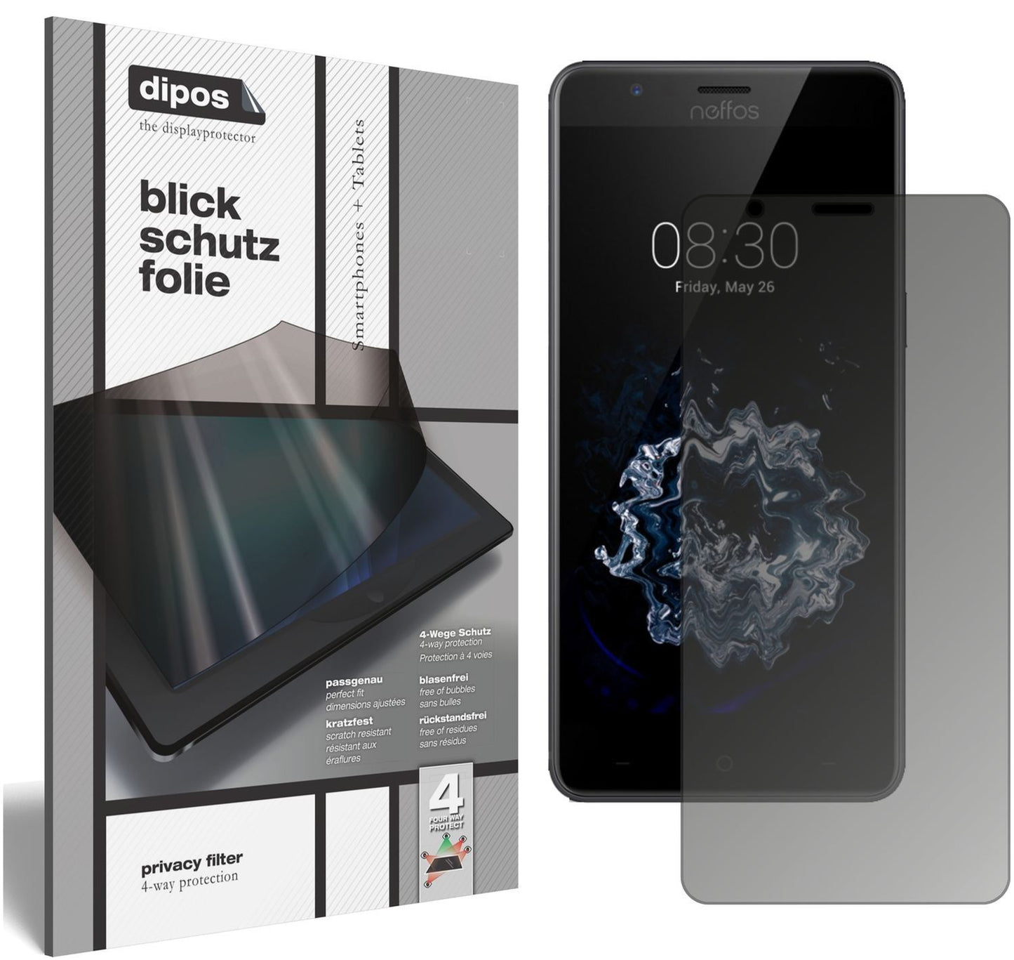 Blickschutzfolie für TP-Link Neffos N1 matt Schutz (1)