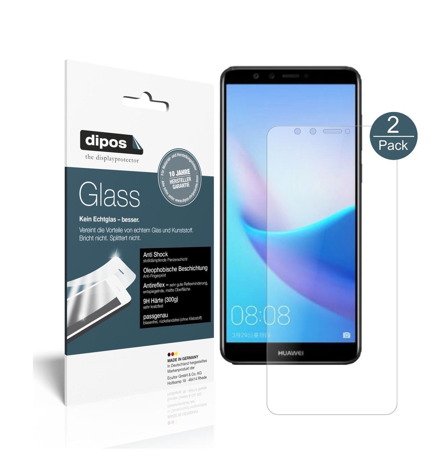 2x 9H Schutzfolie matt für Huawei Enjoy 8 Panzerfo (1)