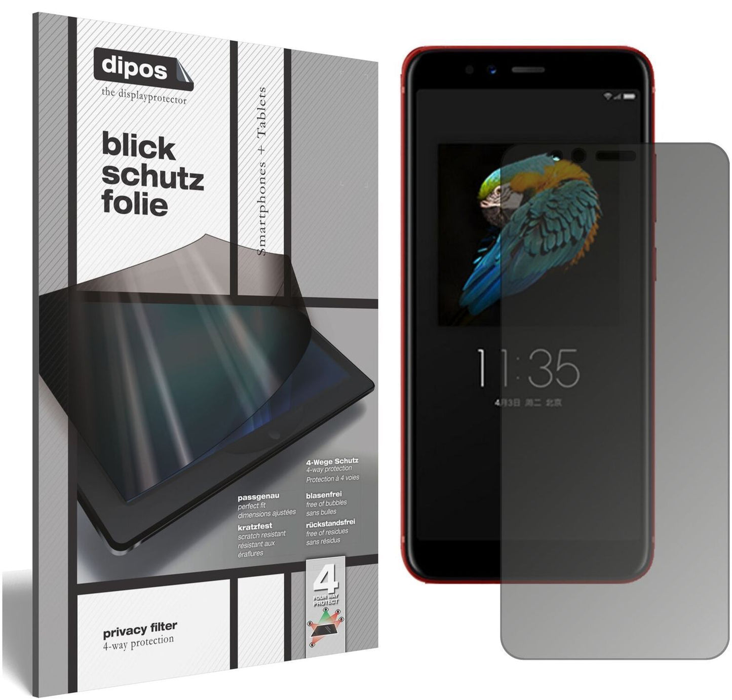 Blickschutzfolie für Lenovo S5 (2018) matt Schutzf (2)