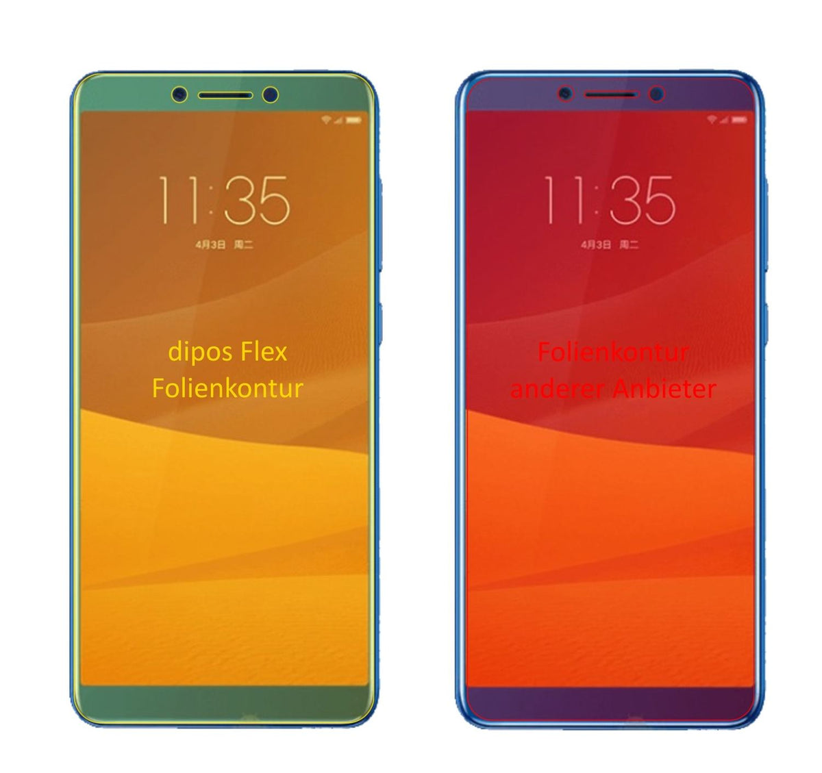 3x 3D Full Cover Schutzfolie für Lenovo K5 (2018) (2)