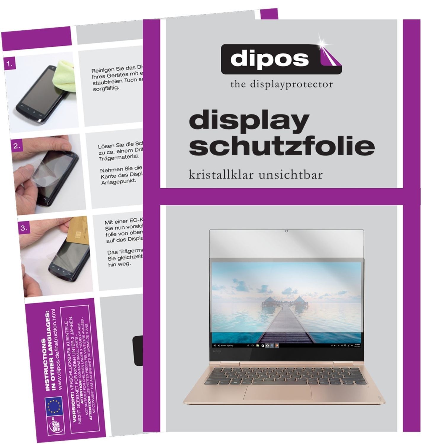 2x Schutzfolie klar für Lenovo Yoga 730-15IKB (15. (1)