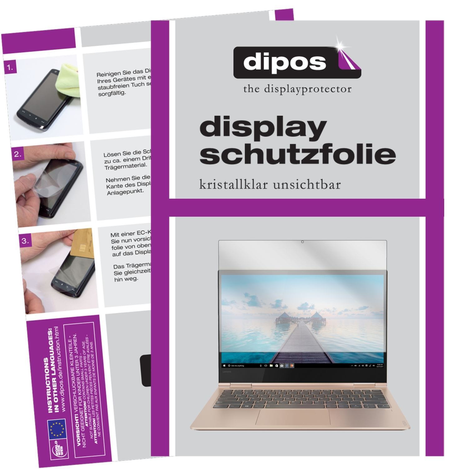 2x Schutzfolie klar für Lenovo Yoga 730-13IKB (13. (1)