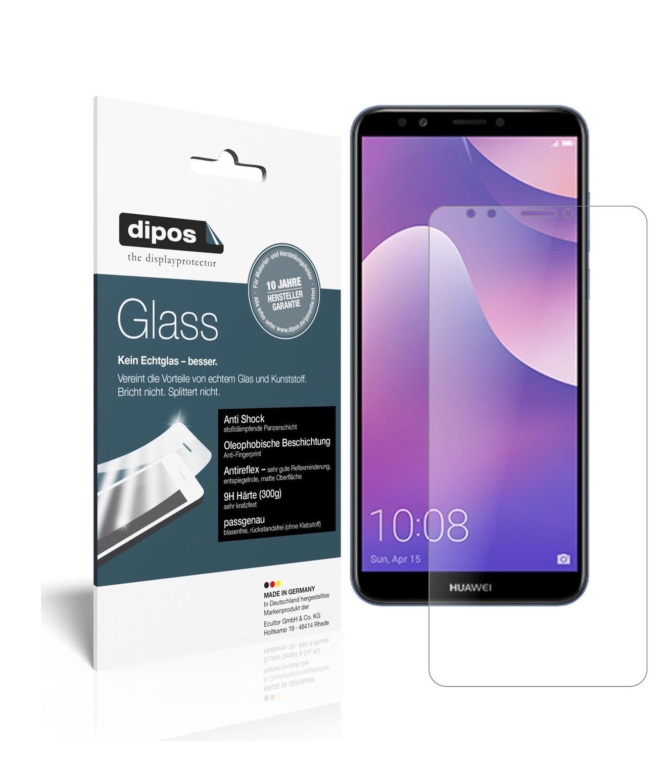 1x 9H Schutzfolie matt für Huawei Y7 Prime (2018)  (2)
