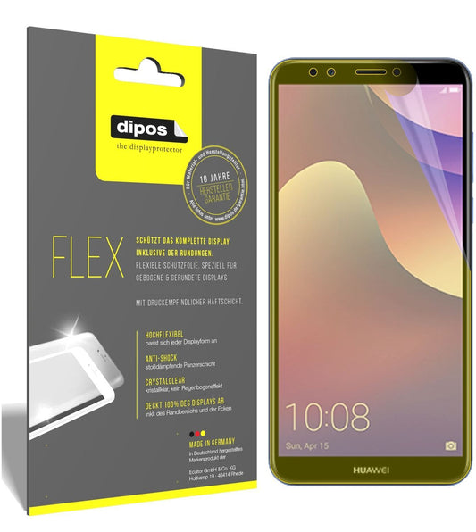 3x 3D Full Cover Schutzfolie für Huawei Y7 Prime ( (1)