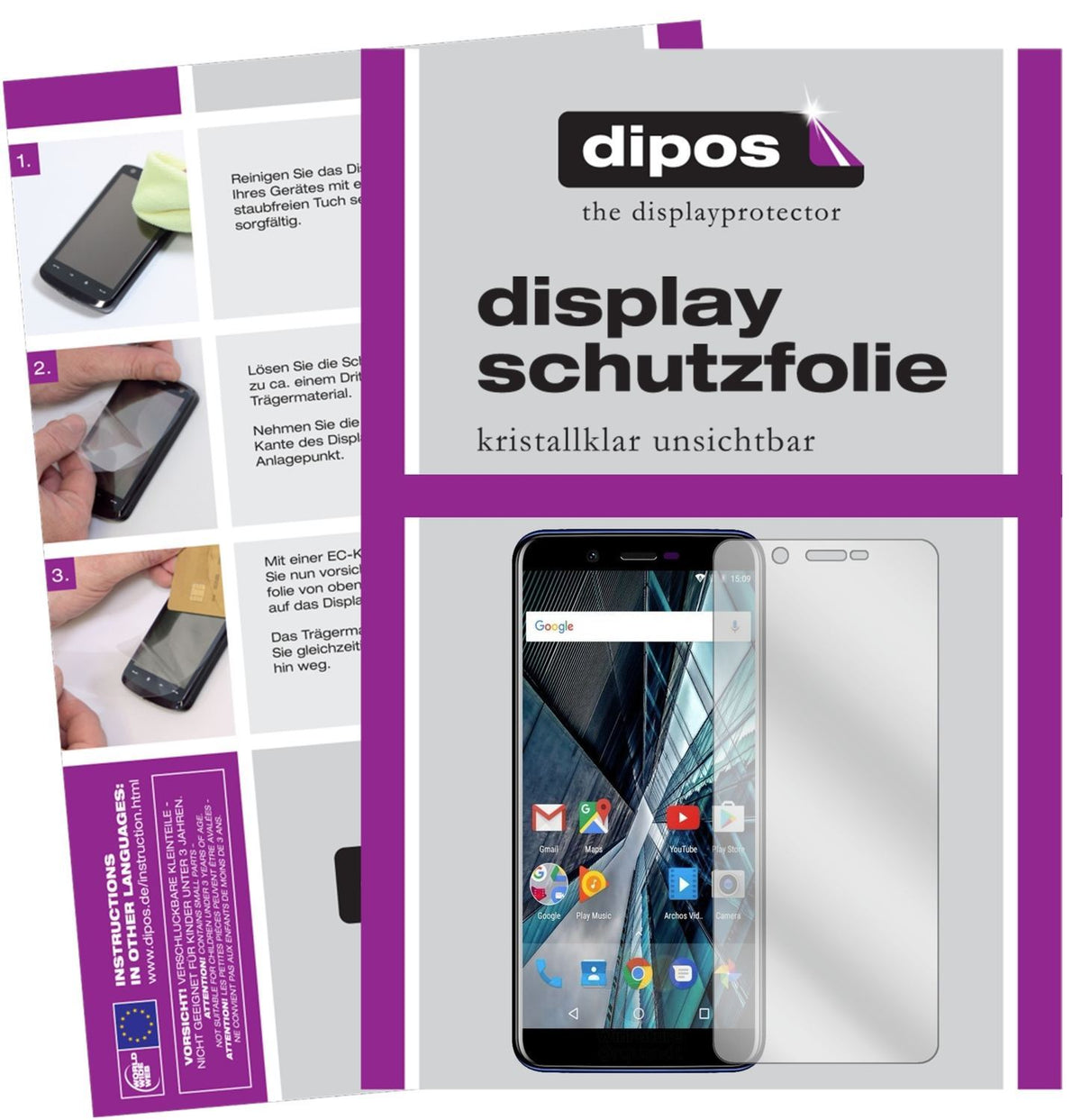 2x Schutzfolie klar für Archos Core 57S Display-Sc (1)