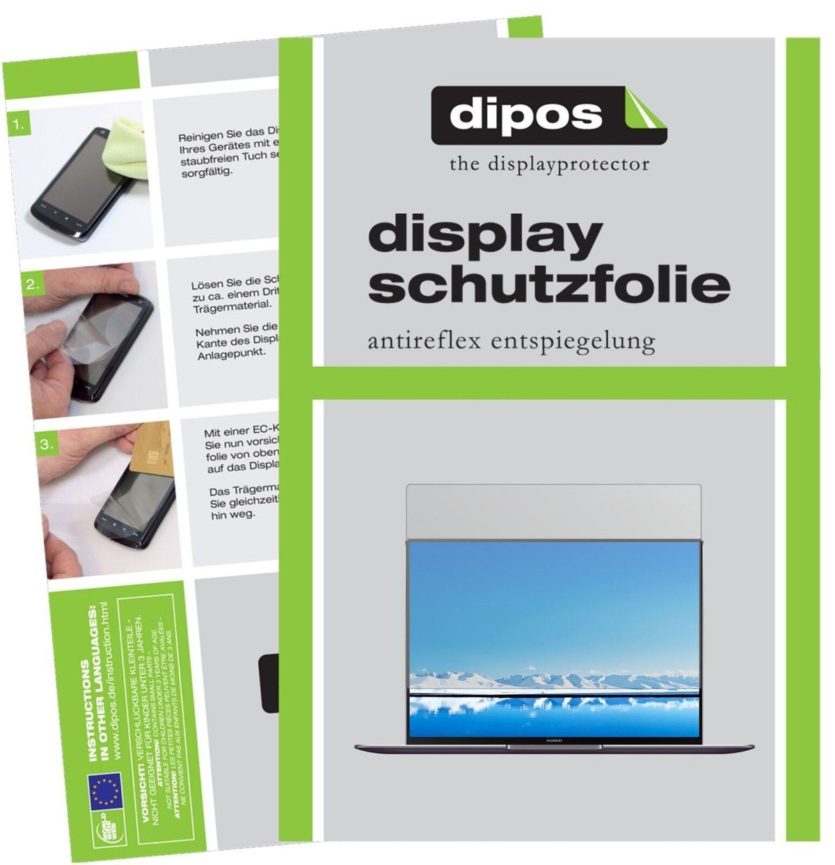 1x Schutzfolie matt für Huawei MateBook X Pro Disp (2)