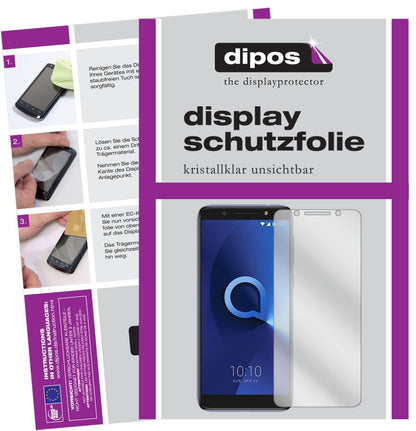 2x Schutzfolie klar für Alcatel 3X Display-Schutzf (1)