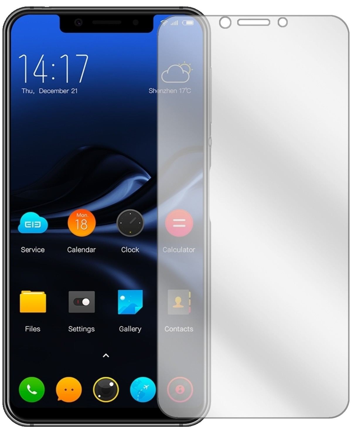 6x Schutzfolie klar für Elephone A4 Display-Schutz (2)