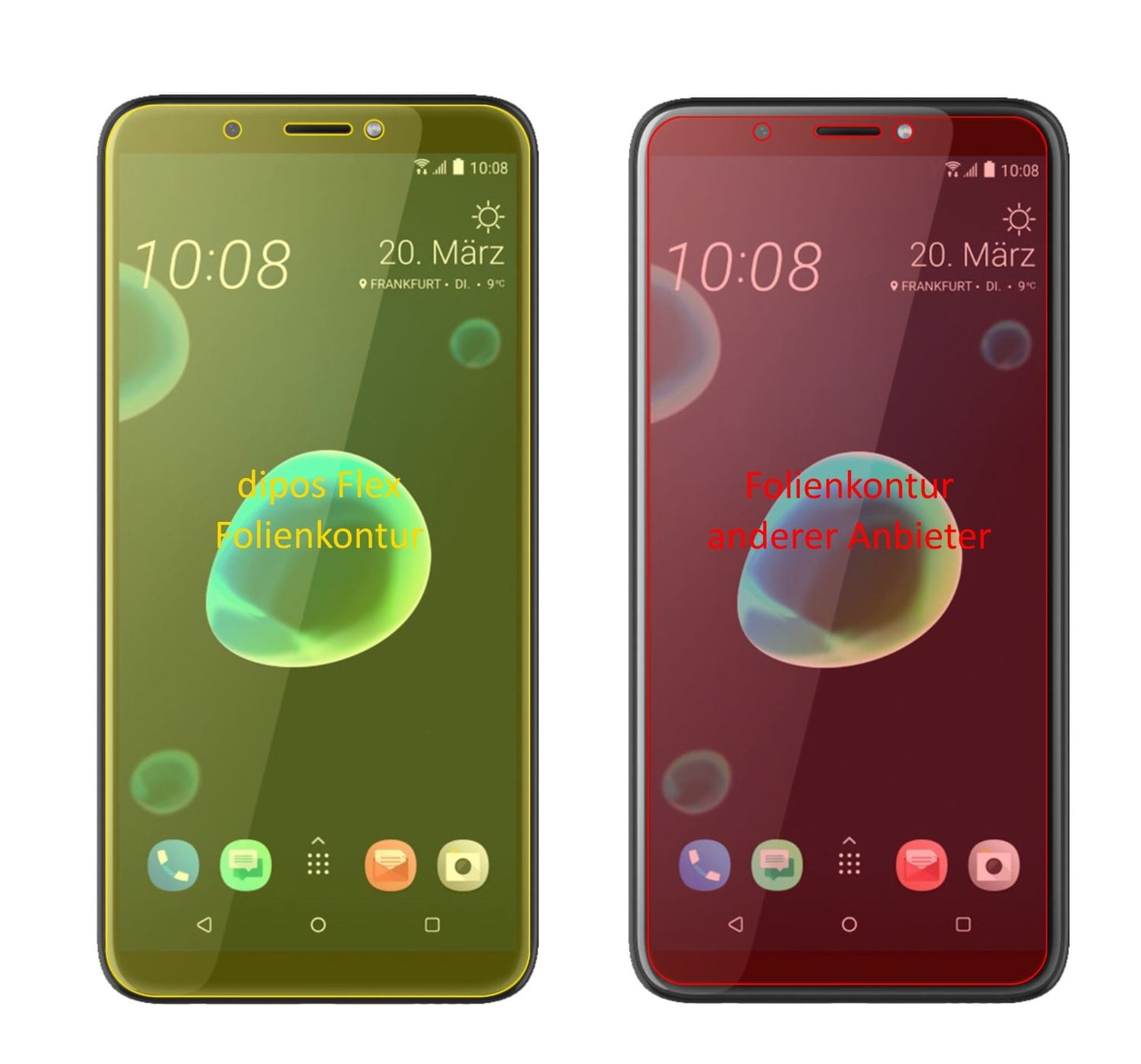 3x 3D Full Cover Schutzfolie für HTC Desire 12 (2)