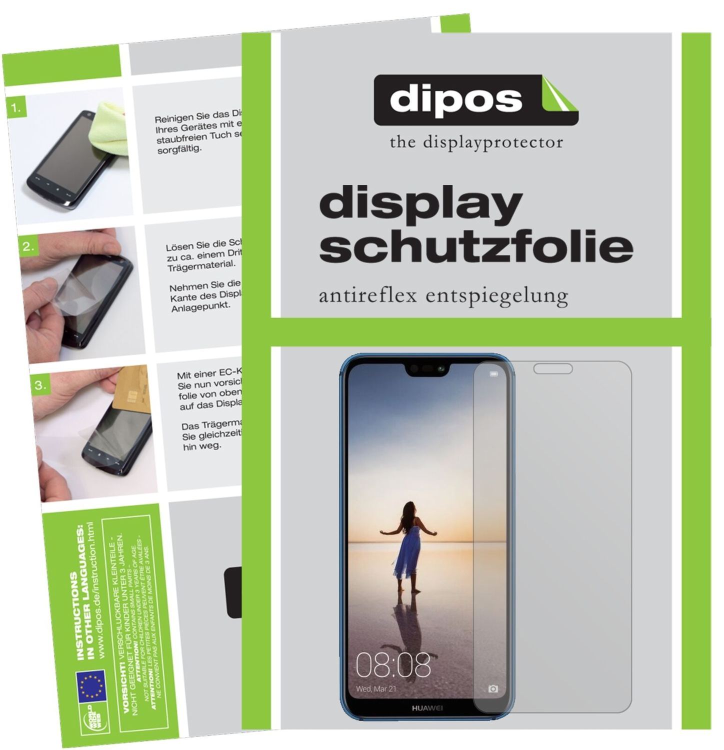 5x Schutzfolie matt für Huawei P20 Lite Display-Sc (2)