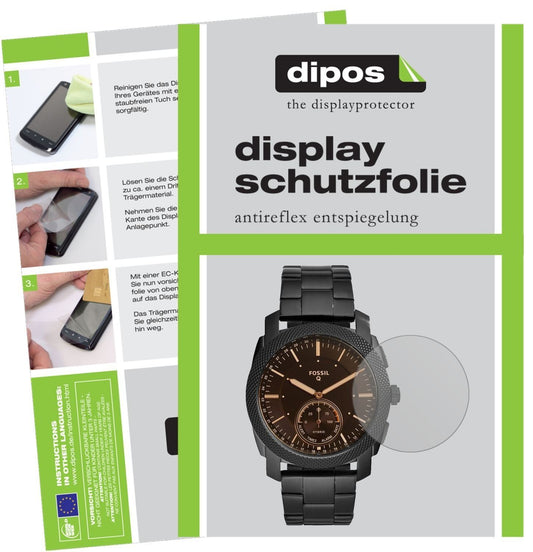 6x Schutzfolie matt für Fossil Q Machine Display-S (1)