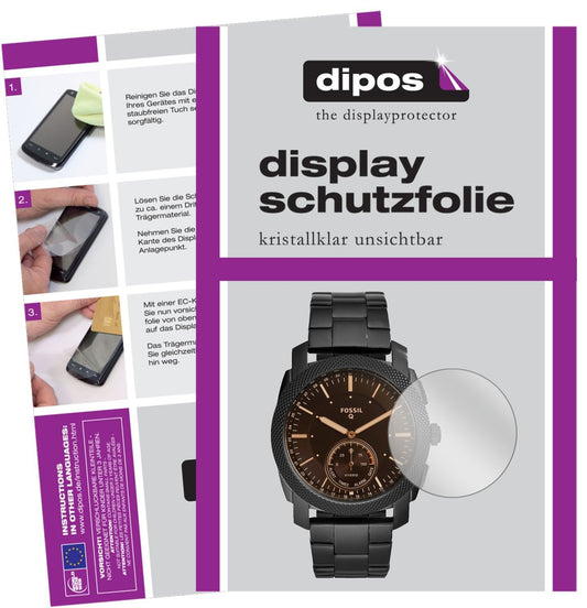 6x Schutzfolie klar für Fossil Q Machine Display-S (1)