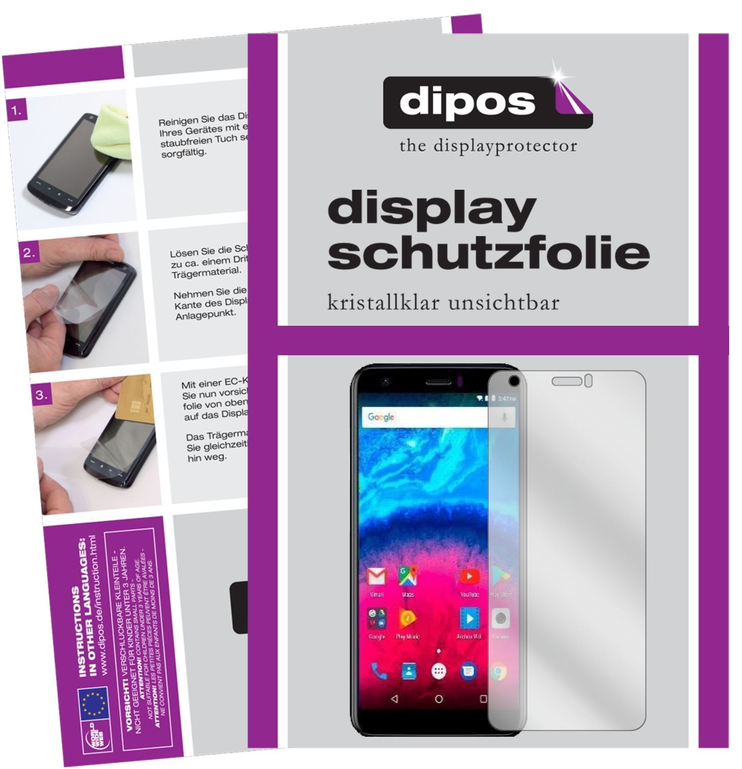 6x Schutzfolie klar für Archos Core 55S Display-Sc (1)