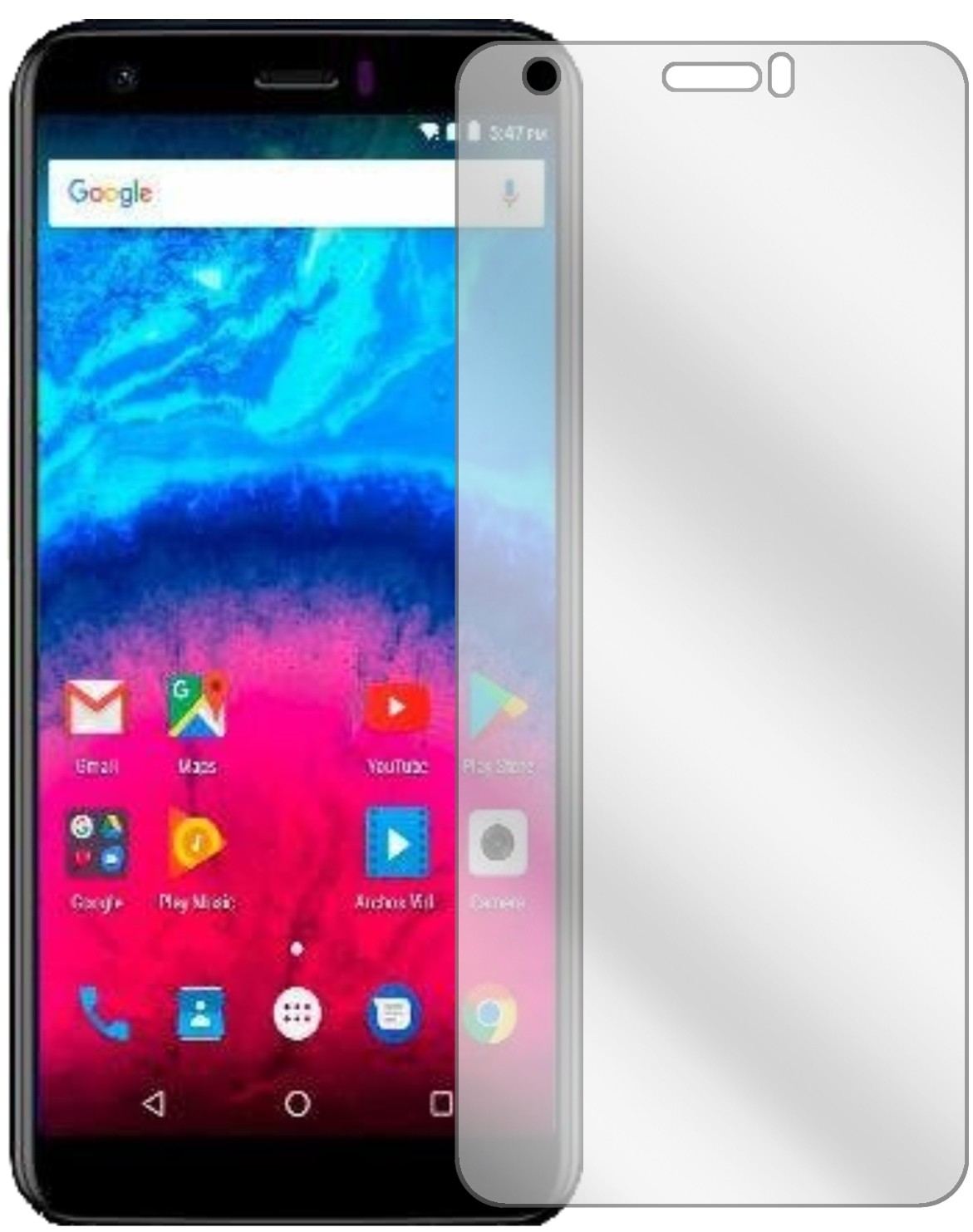 2x Schutzfolie klar für Archos Core 55S Display-Sc (2)