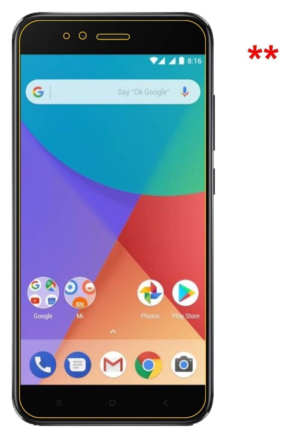 Blickschutzfolie für Xiaomi Mi A1 matt Schutzfolie (5)