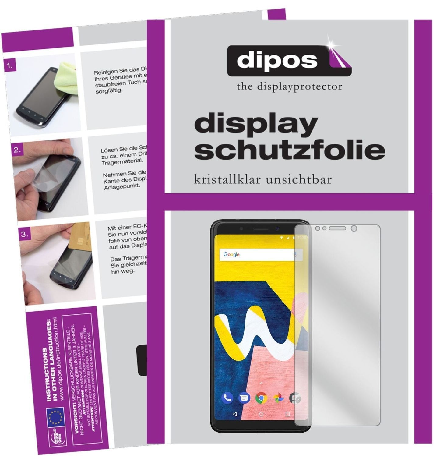 5x Schutzfolie klar für Wiko View Lite Display-Sch (2)