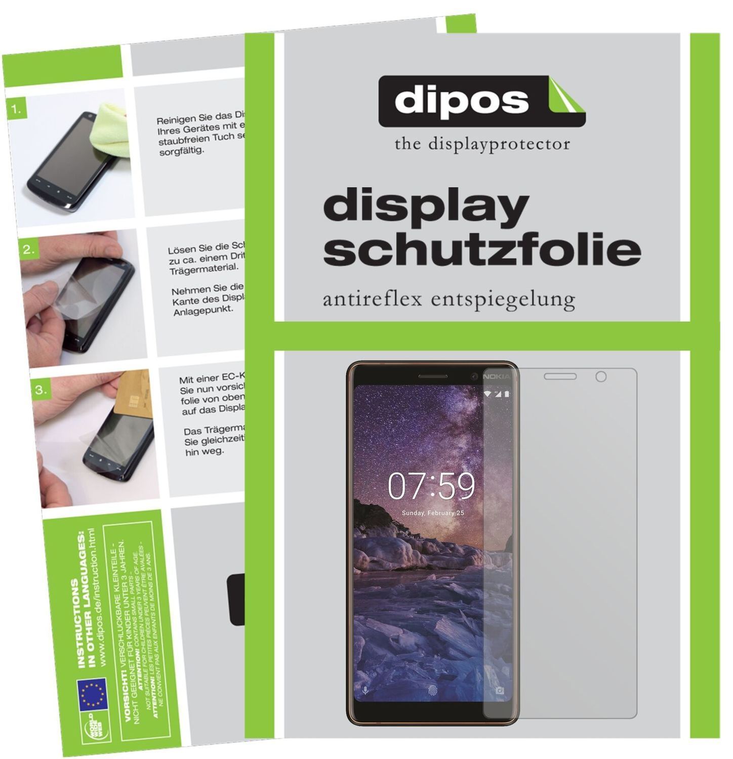 1x Schutzfolie matt für Nokia 7 Plus Display-Schut (2)