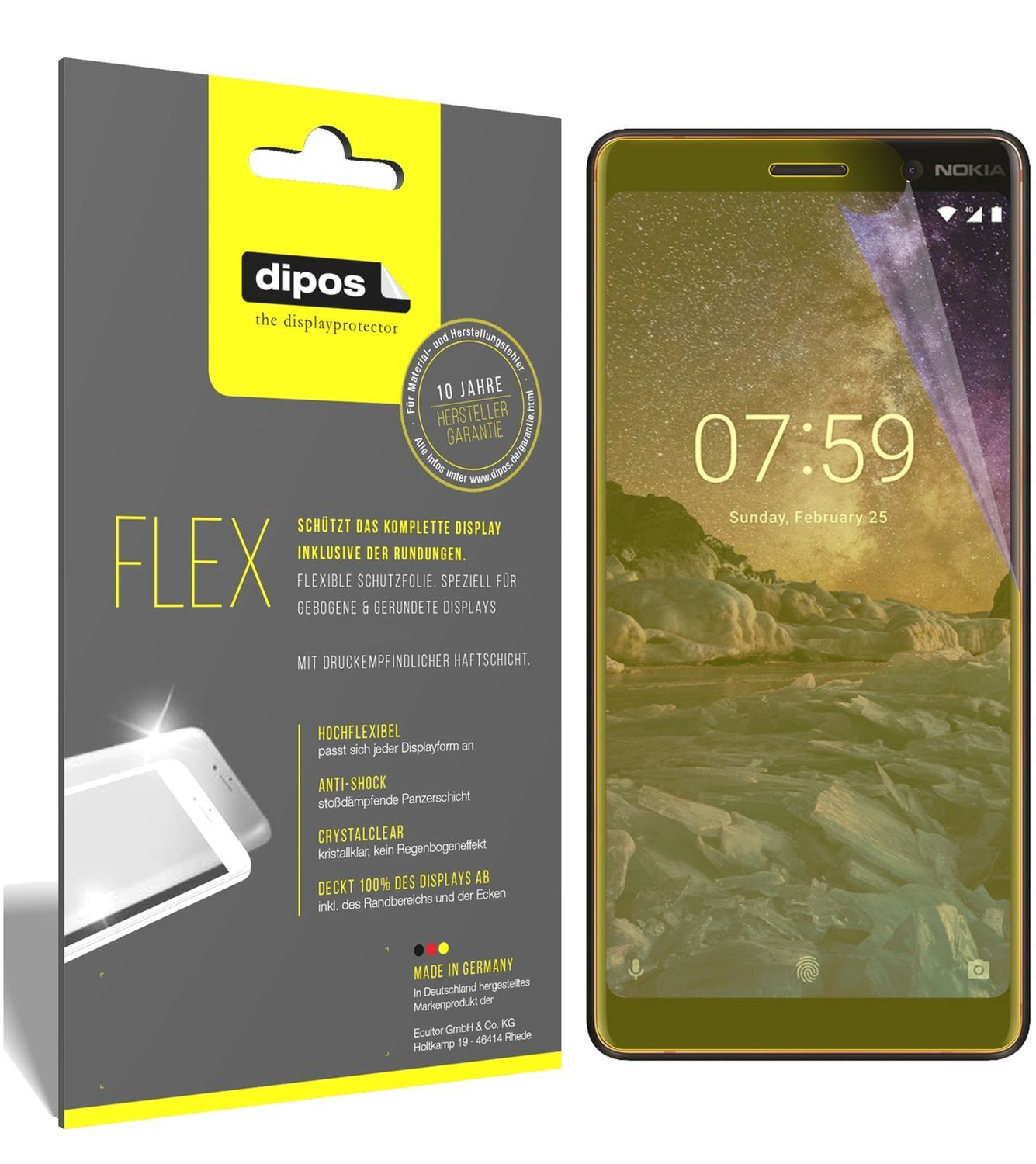 3x 3D Full Cover Schutzfolie für Nokia 7 Plus (1)