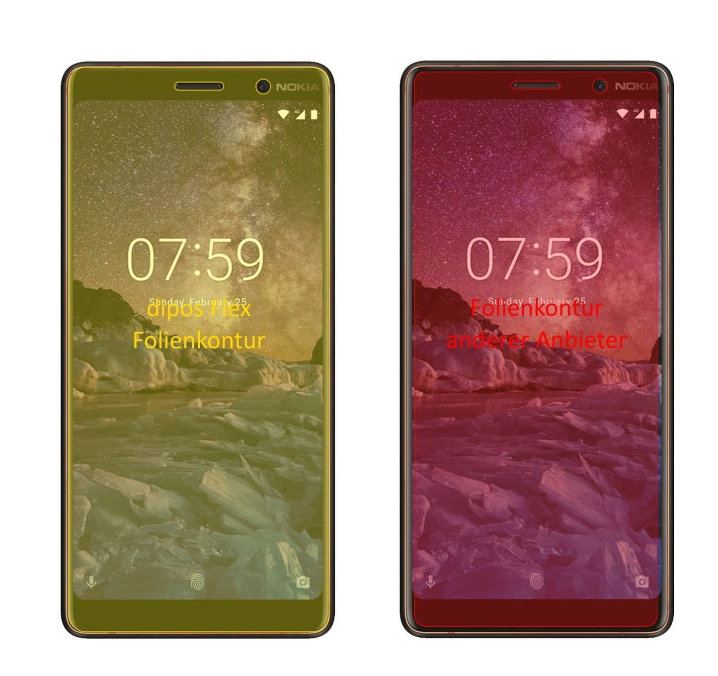 3x 3D Full Cover Schutzfolie für Nokia 7 Plus (2)