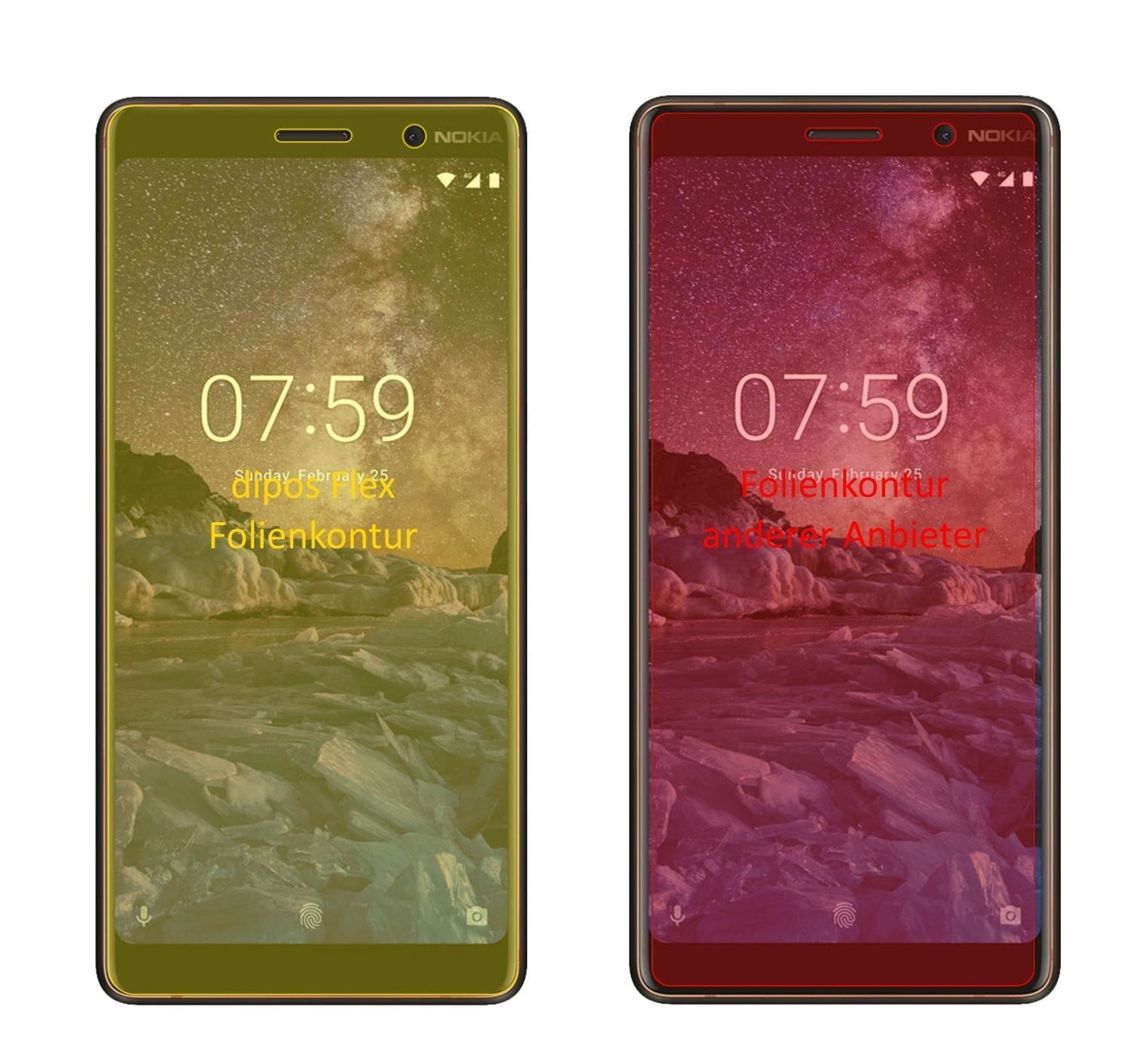 3x 3D Full Cover Schutzfolie für Nokia 7 Plus (2)