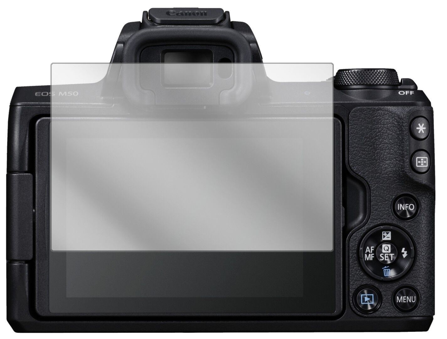 5x Schutzfolie klar für Canon EOS M50 Display-Schu (1)