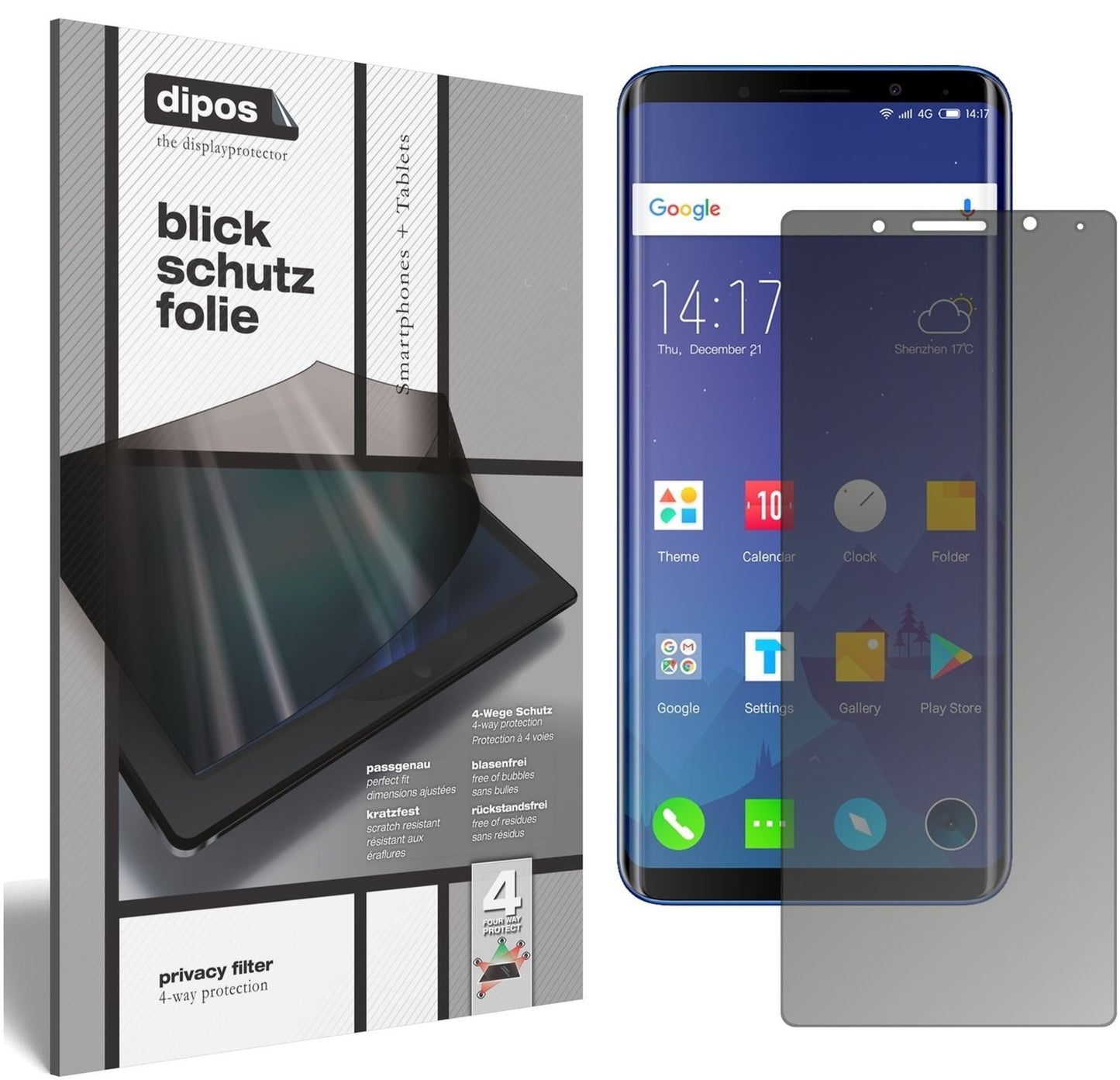Blickschutzfolie für Elephone U matt Schutzfolie P (1)