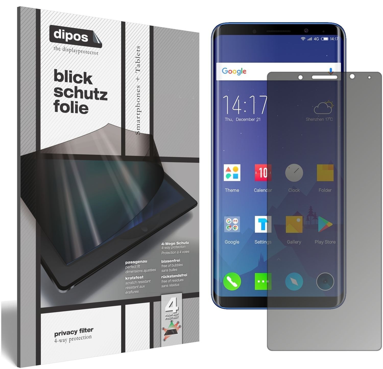 Blickschutzfolie für Elephone U matt Schutzfolie P (1)