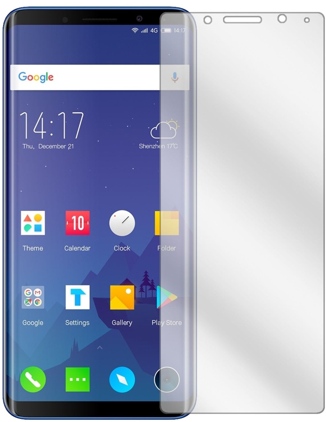 2x Schutzfolie klar für Elephone U Display-Schutzf (2)