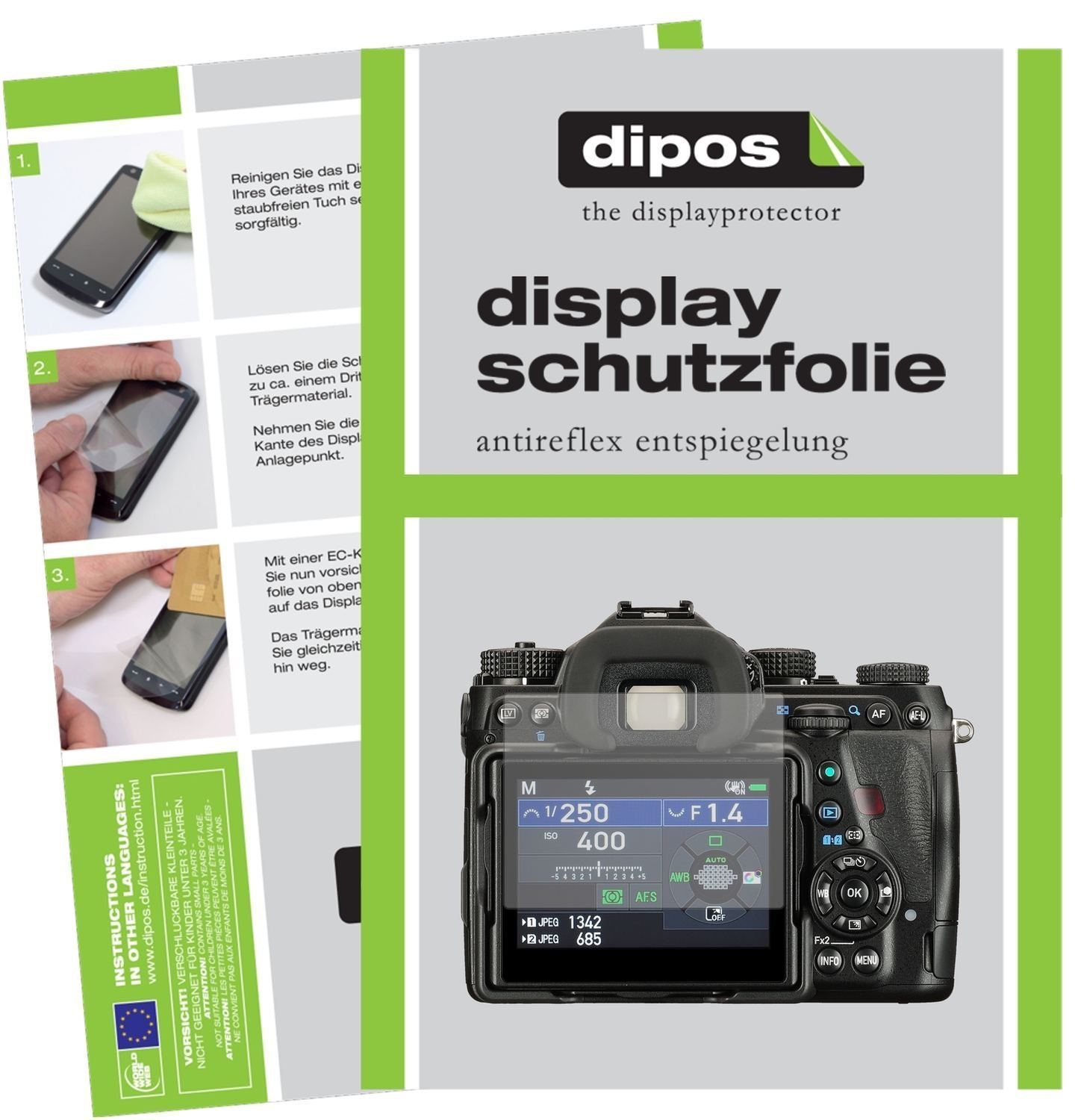 6x Schutzfolie matt für Pentax K-1 Mark II Display (1)