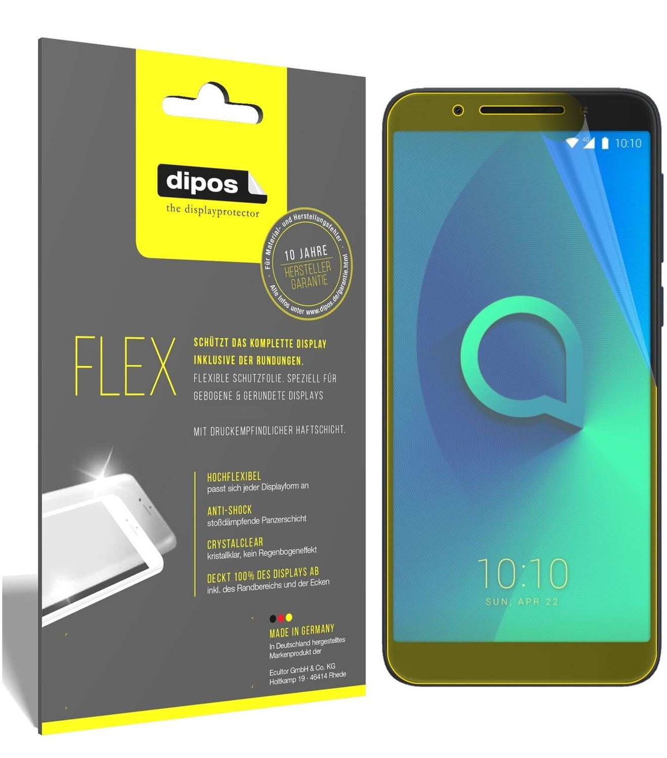 2x 3D Full Cover Schutzfolie für Alcatel 3V (2)