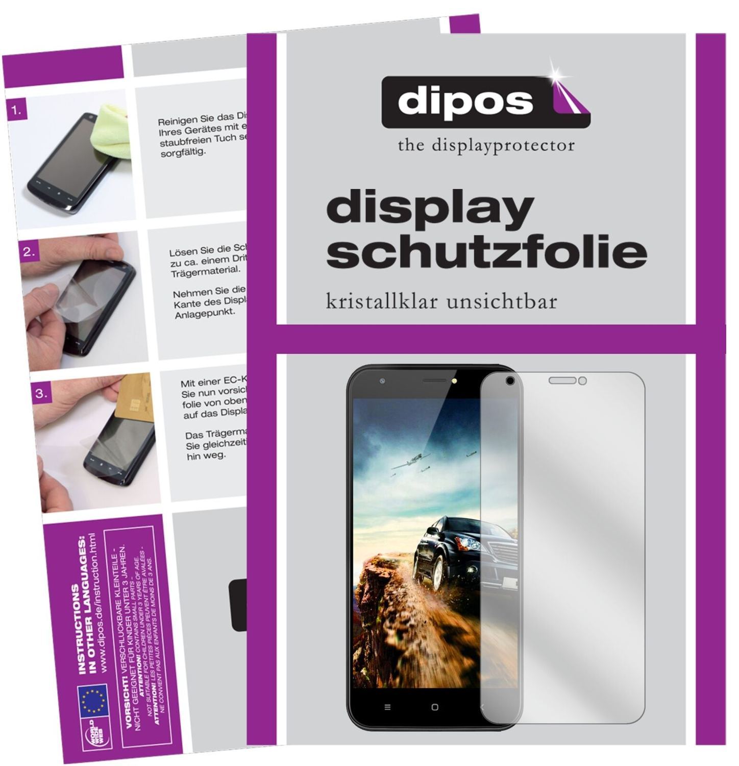 5x Schutzfolie klar für Ulefone S7 Pro Display-Sch (2)